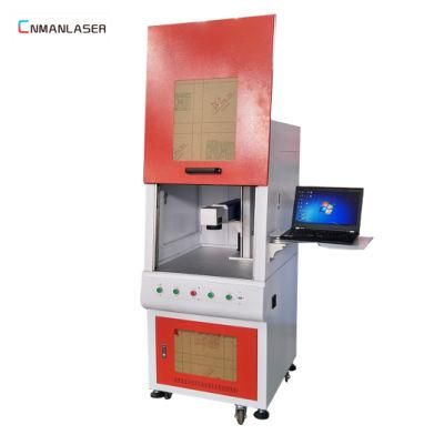 30W 50W Auto-Focus Sealed Laser Marking Machine with Rotary Devices