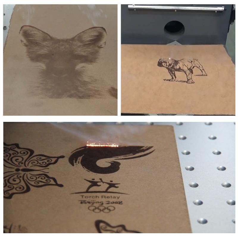 Cloth Garment Fabric RF CO2 Laser Marking Machine for Cutting Leather
