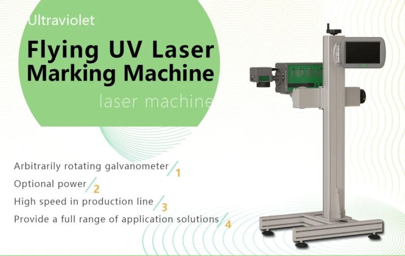 UV Flying Laser Marking Machine for Date/ Qrcode /Barcode Fast Laser Engraving Machine