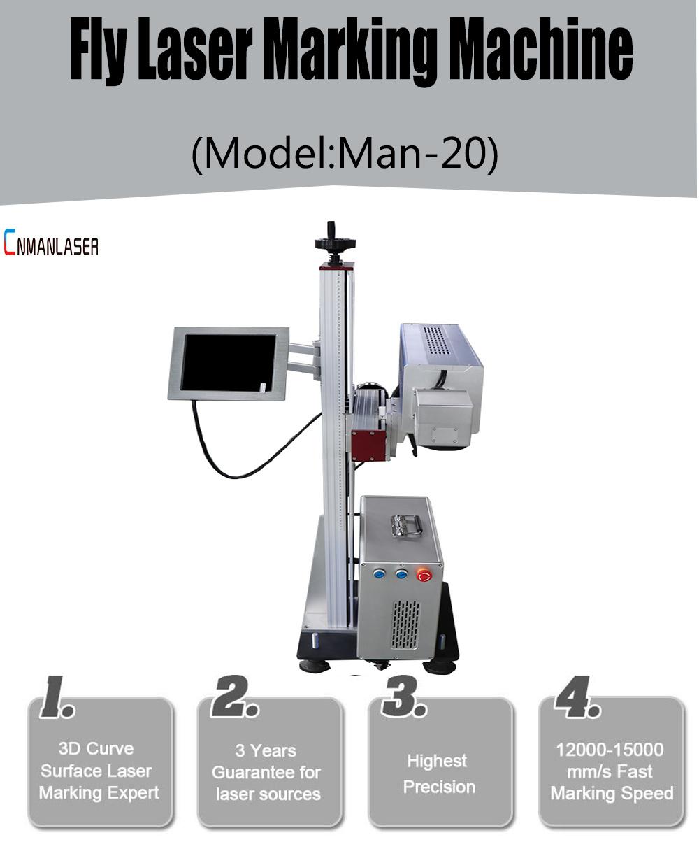 20W Optical Fiber Laser Marking Cutting Silver and Gold Machine