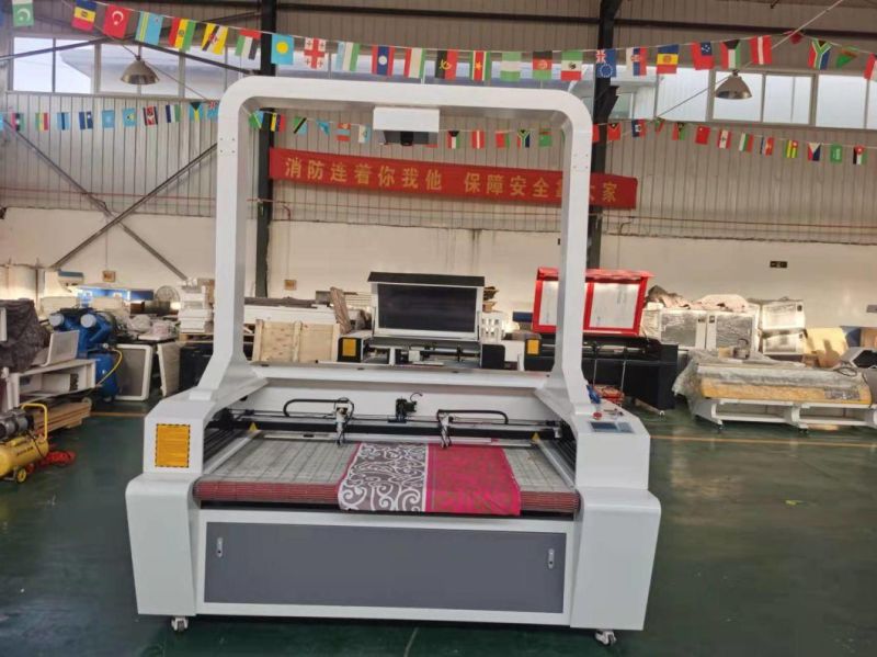 Auto Feeding CO2 Laser Cutting Machine for Cloth Fabric Leather Fiberglass Fabric Garments with CCD