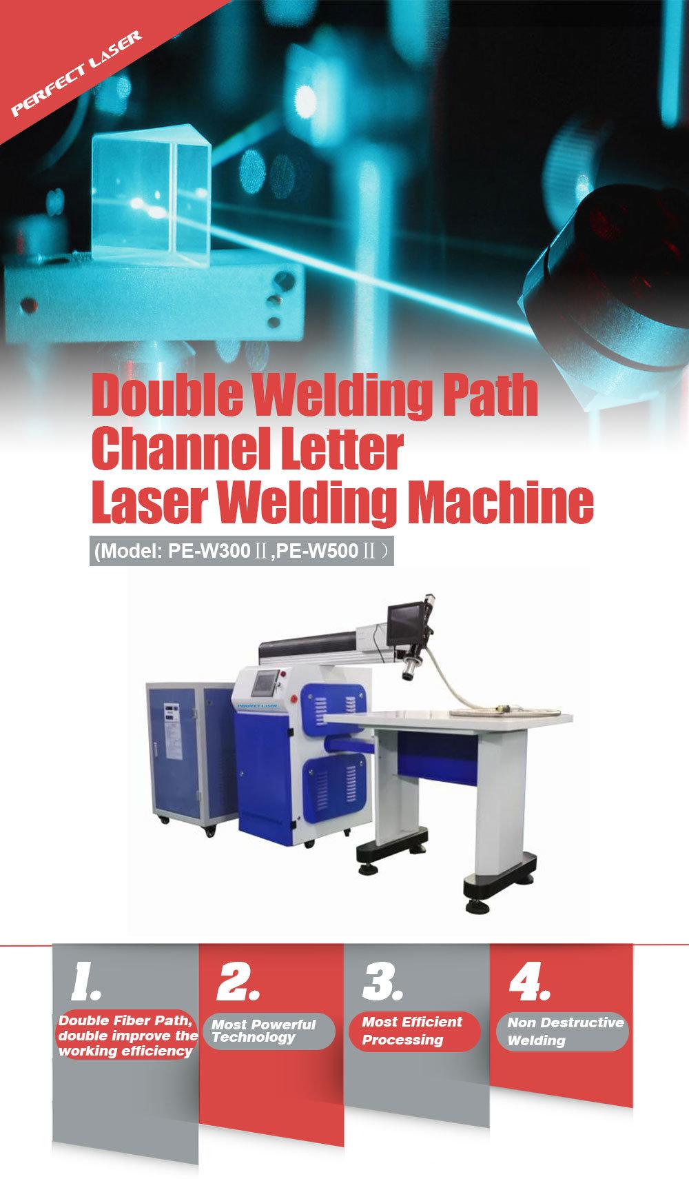 Perfect Laser 300W 500W Handheld Double Laser Path Stainless Steel Aluminum Letter Laser Welding Machine