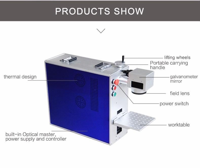 20W 30W Fiber CNC Laser Online Marking Machines on Package Cable