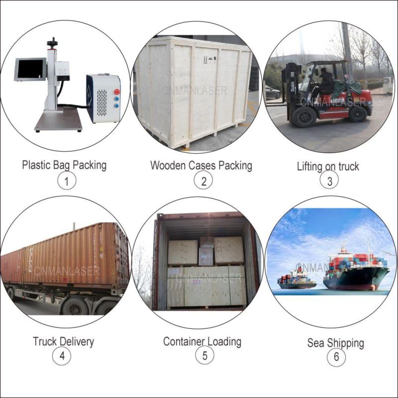 Best Seller 20W 30W 50W Fiber Laser Marking Machine for Logo Printing Craft Gifts Metal Plastic Pattern Mark with Computer