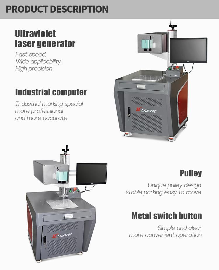 Metal and No-Metal Materials Engraving UV Laser Marking Machine 5W