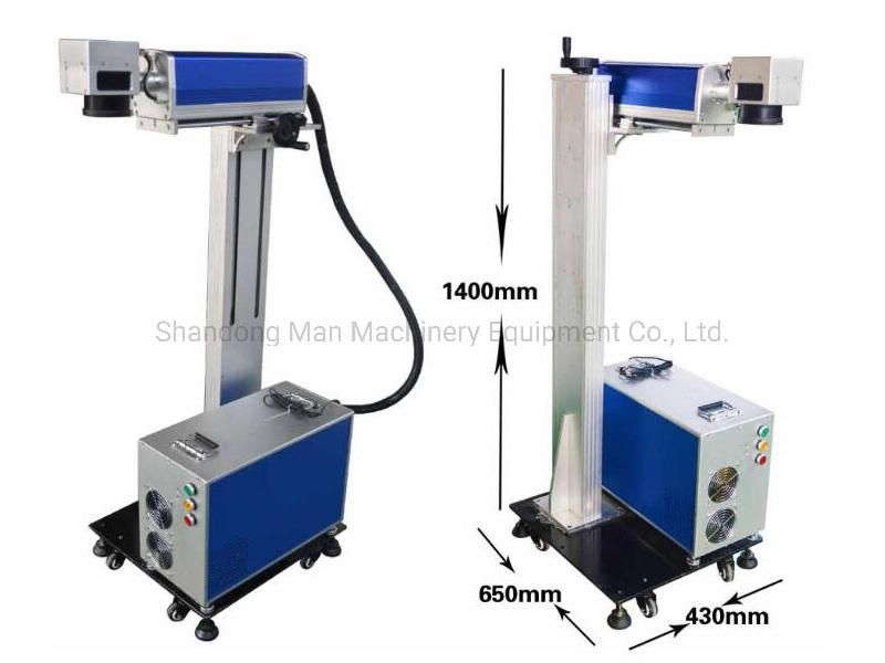 Ezcad Online Fly Fiber Laser Engraving Machine for Metal with LCD Touch Screen