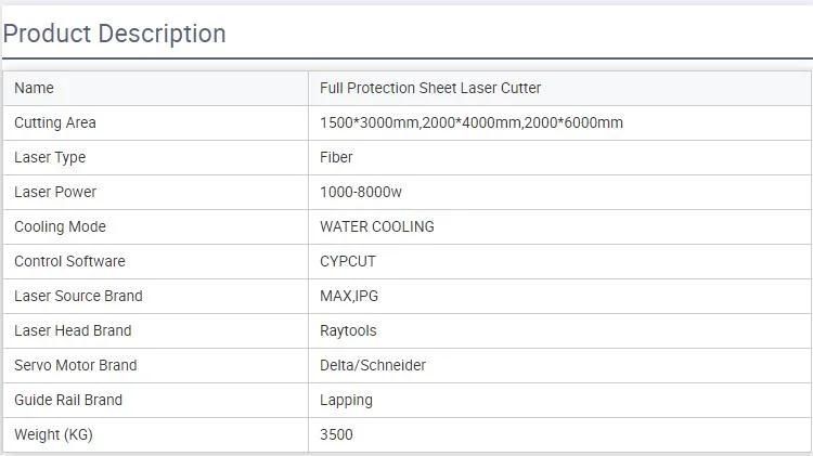 Fiber Laser Cutting Machine Zpg Cutting Machine Metal Cutting Machine 3015e Series Stainless Steel Carbon Steel 6000W 3000W 1500W 1000W