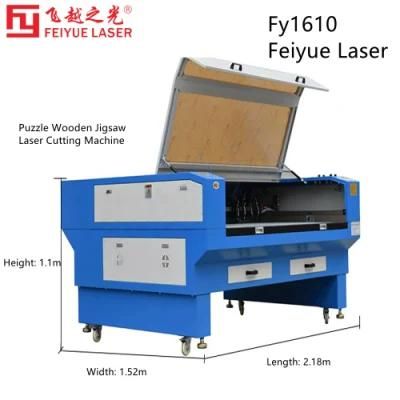 Fy1610 Feiyue Laser Desktop Laser Cutter Smart Low-Power 80/100/120/130/150watts Art Bamboo Puzzle Wooden Jigsaw Laser Cutting Machine