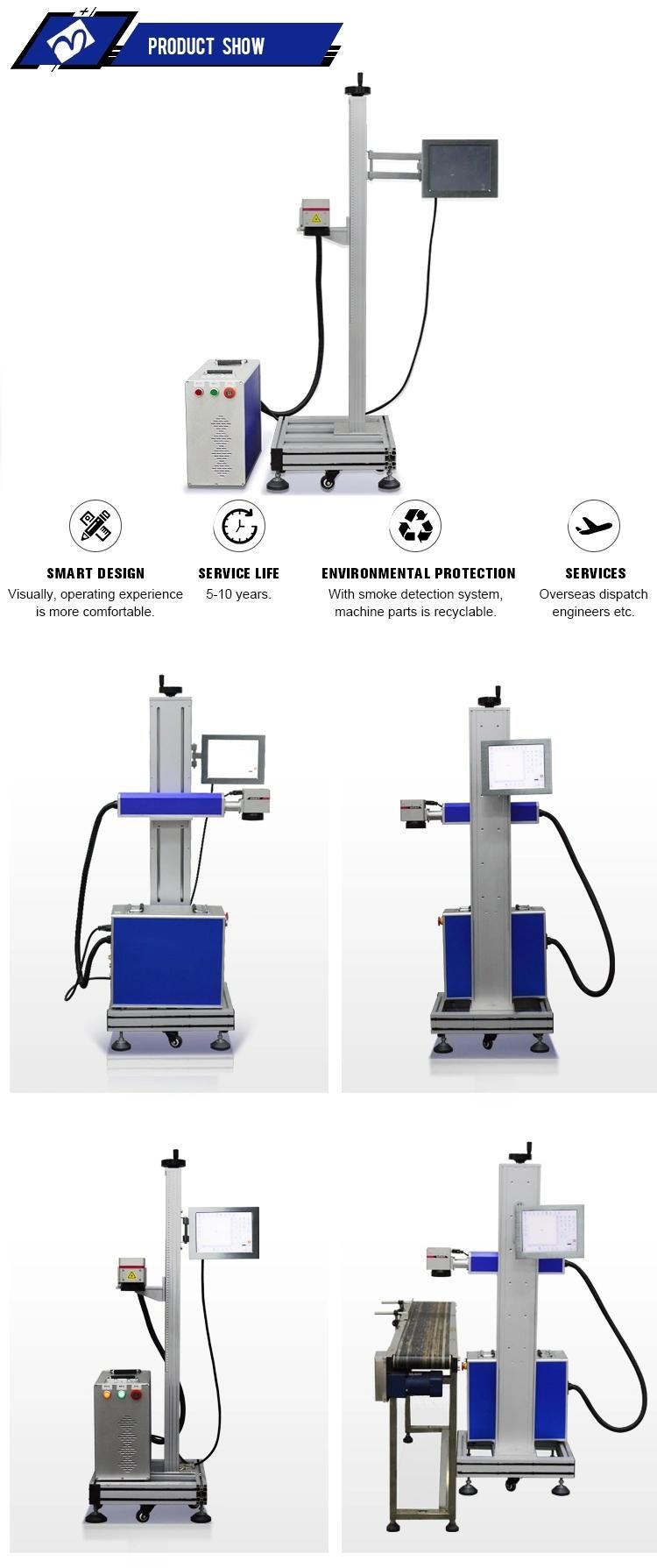 20W New Factory Price Metal Printer Fiber Laser Marker on Line