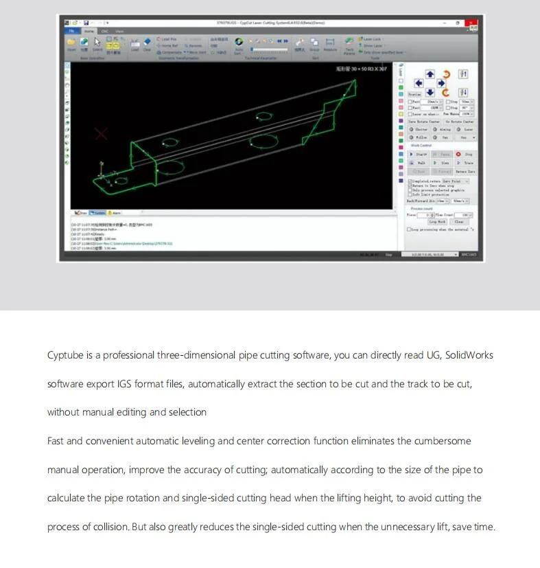 Professional Fiber Laser Cutting Machine for Metal Steel Tube Pipe
