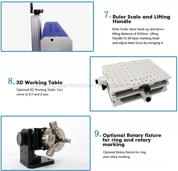 Mini 30W Flying Fiber Laser Marking Machine with Conveyor Belt