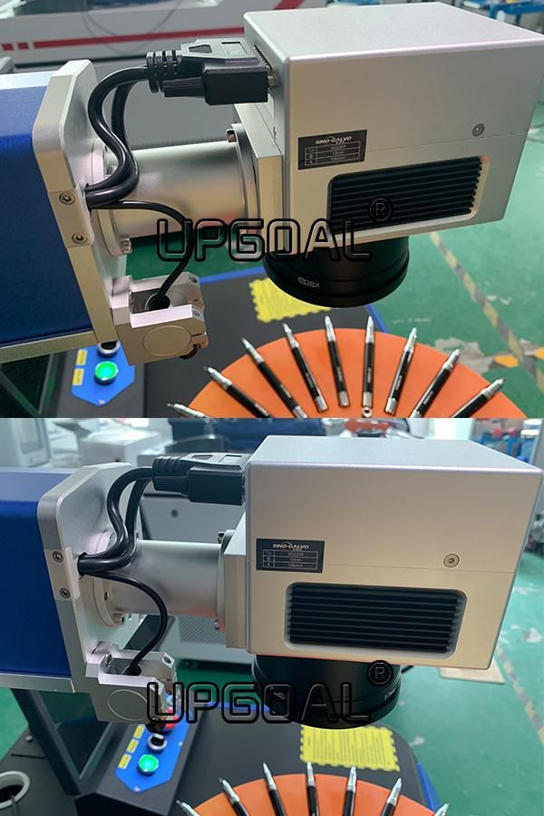 24PCS Pen Logo Number Laser Marker Marking Machine 50W with Rotating Table/Auto Focusing