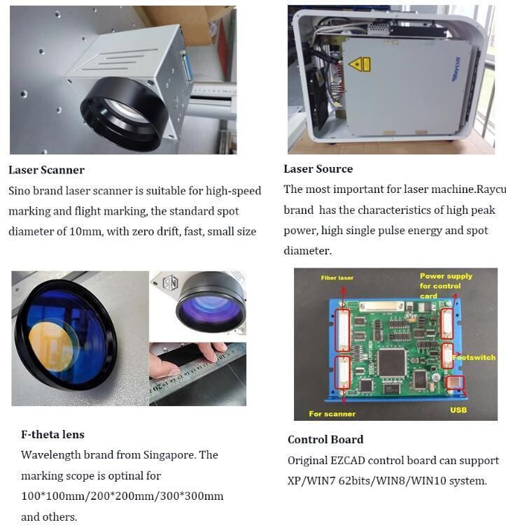 Automatic 20W Fiber Laser Marking Machine for Pen Label Plastic Ring