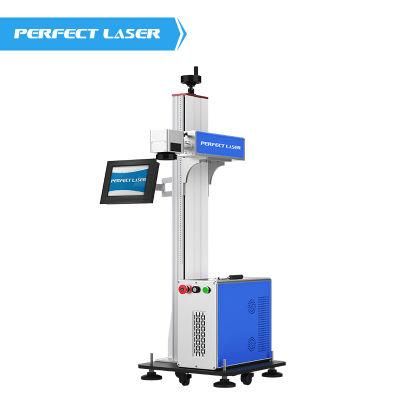 LCD Flying Metal Fiber Laser Marking Machine with Conveyor Belt