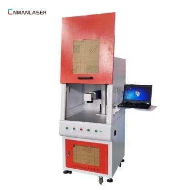 Color Metal Nonmetal Enclosed Fiber Laser Marking Machine 50W 30W