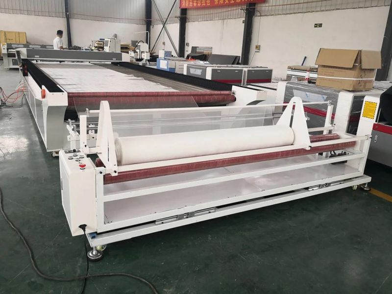 Fabric Cloth Garments Leather Fiberglass CO2 Laser Cutting Machine Flc1610c with Auto Feeding