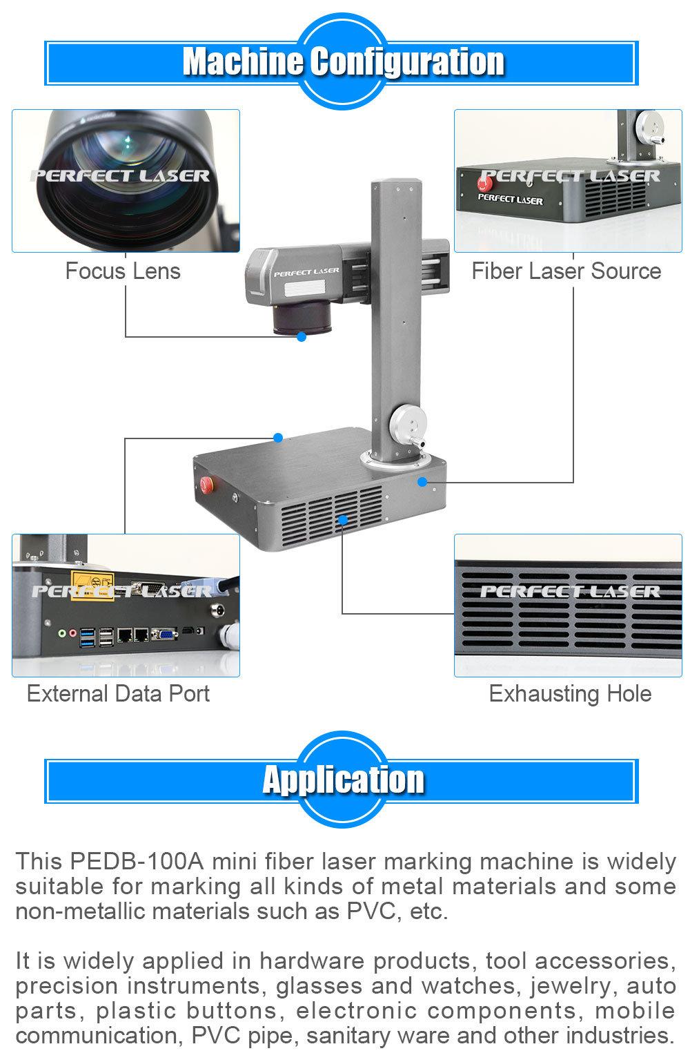 Tabletop Mini 20W Metal Fiber Laser Marking Machine