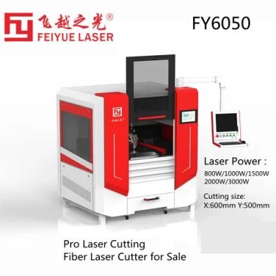 Fy6050 PRO Laser Cutting Feiyue Laser Cutter Cost Per Hour Equipment Industrial 1000W Laser Cutter Jewelry CNC Fiber Laser Cutter for Sale
