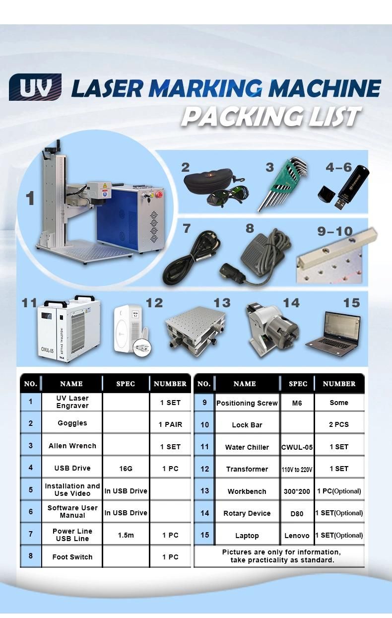 UV Laser Marking Machine Ultraviolet Ray Laser Marker Engraver