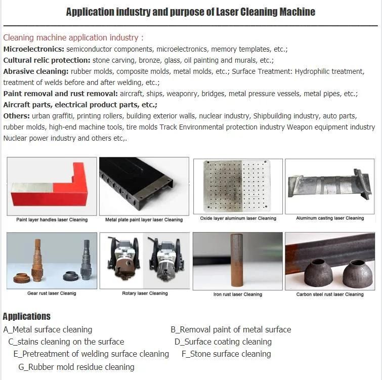 Rust Remover Pulse Handheld Paint Fiber Laser Metal Cleaner Machine