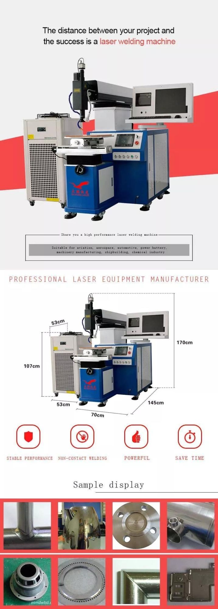 Automatic Laser Welding Machine 200W 400W Electrical Xy Table