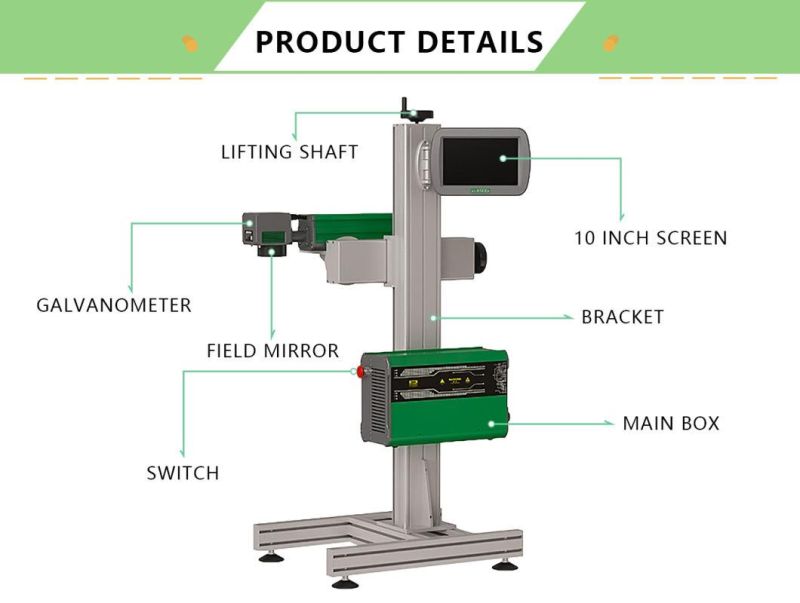 2022 New Design Factory Flying Fiber Laser Machine Online Fast Marking Machine with Conveyor Belt