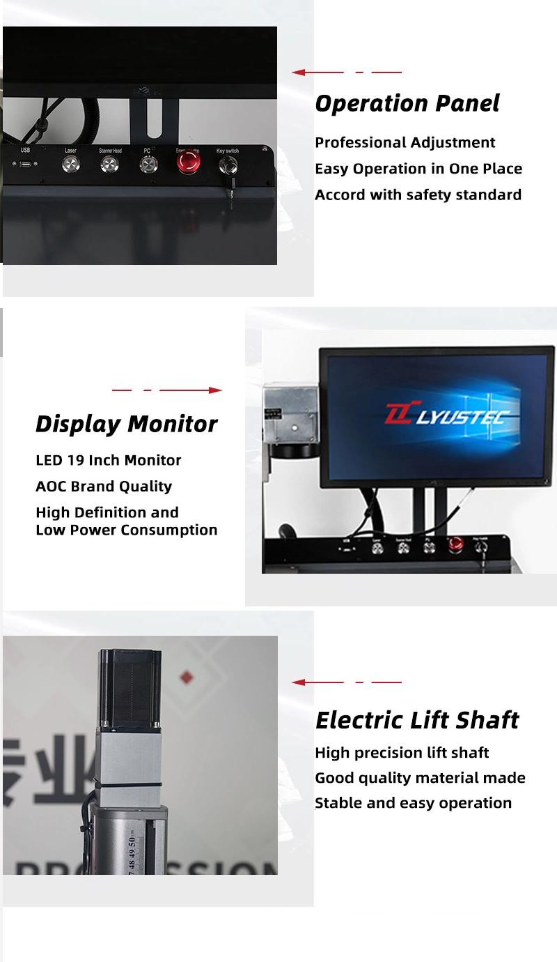 Electric Lifting Laser Marking Machine Manufacturer Fiber Laser Marker for Sale