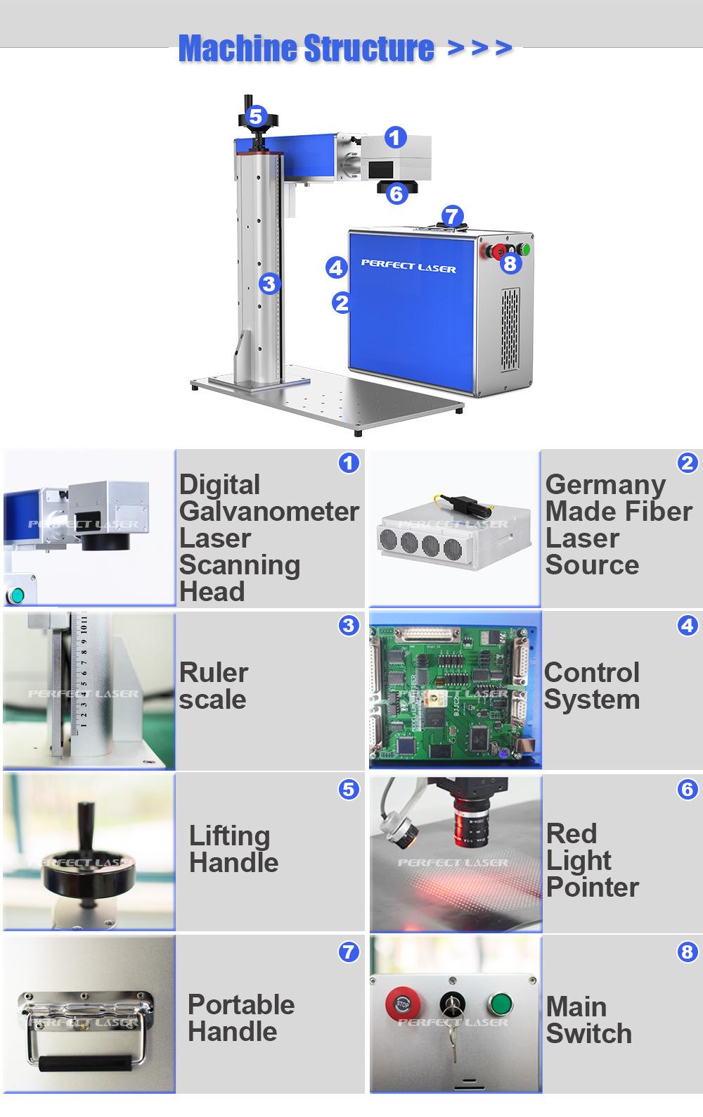 20W Laser Marking Machine for Metal/ Plastics/ Tags