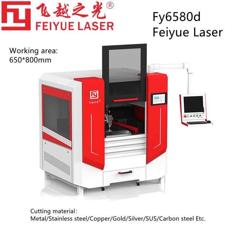 Fy6580d Sheet Metal Processing Industry Feiyue Laser Dual Double Laser Cutting Head CNC Flame Oxygen High Speed 1000W 2000W 3000W Cutter Machine Equipment