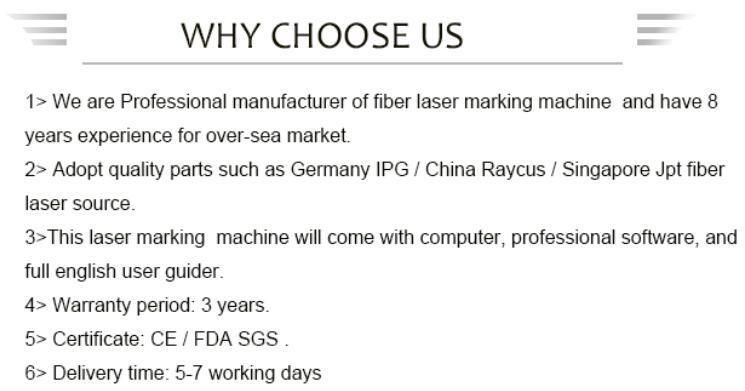 Ipg Raycus 10W 20W Laser Marking Machine for Keyboard Ring Pipe