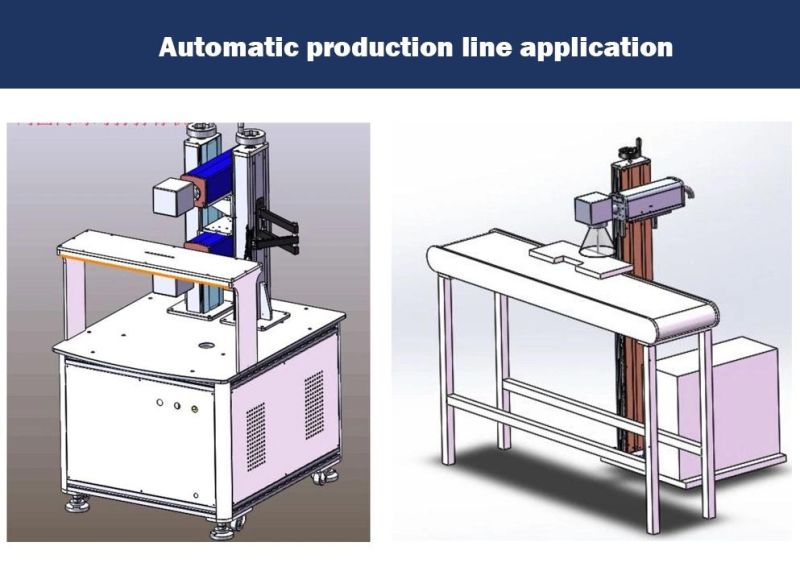 20W/30W/50W/70W/100W White/Black/Color Fiber Laser Marking Machine Price /Fiber Laser Engraver/Laser Marker on Metal