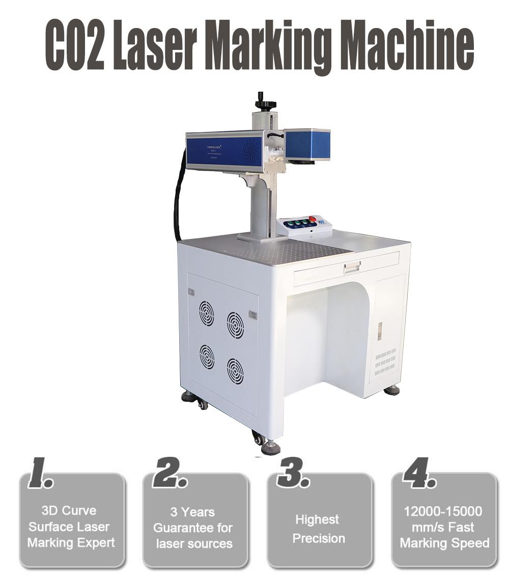 50W CO2 Laser Marker for Logo Wood Galvo Head CO2 Type