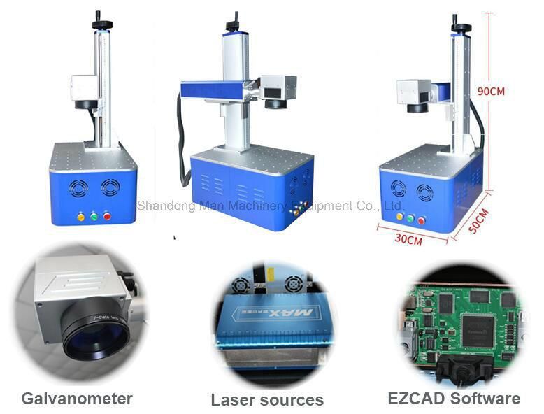 20W Mini Fiber Laser Marking Machine with PC Control System