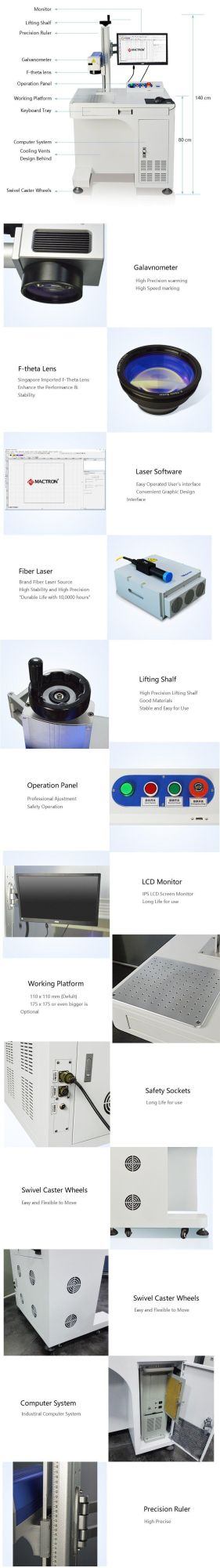 Laser Fiber Marking Machine for Metal and Hard Plastic