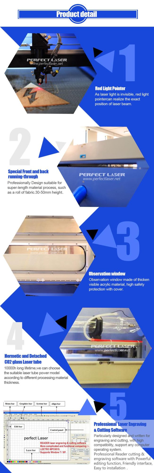 Acrylic/Plastic/Wood /PVC Board CO2 Laser Engraver Cutter Machine Pedk-160100s