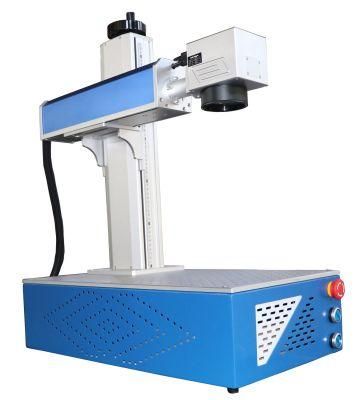 Portable 30W Fiber Laser Marking Machine with Rotary Attachment