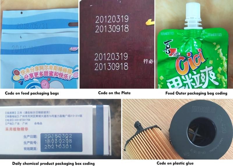 CO2 Desktop High Speed Laser Marking Machine/Laser Printing/Engraving Printer/Machine for Food/Tobacco and Alcohol Package Coding