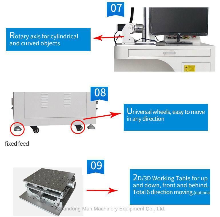 20W Laser Marking Machine Price with Max Laser Rotating System
