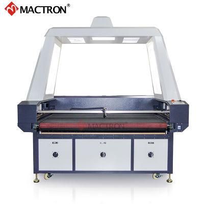 New Advertising Use Flag CCD Camera Printed Fabric Banner Laser Cutting Machine