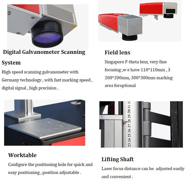 Ipg Raycus 10W 20W Laser Marking Machine for Keyboard Ring Pipe