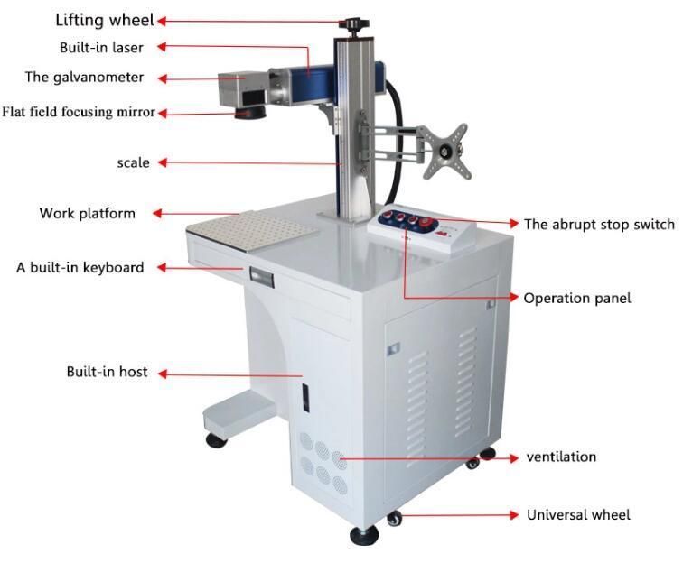 Large Size Desktop Fiber Laser Marking Printing Machine for Plastic