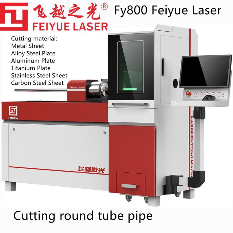 Fy800 Feiyue Laser Fiber Cutting Machines Jewelry Plate Sheet CNC Equipment Price Precision Stainless Steel Pipe Tube Sheet Metal Laser Cutter for Jewelry