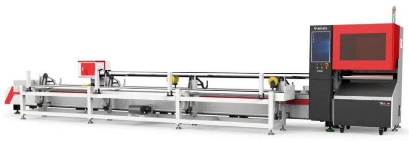 High-Preision CNC Metal Tube Pipe Fiber Laser Cutter with Auto Feeder