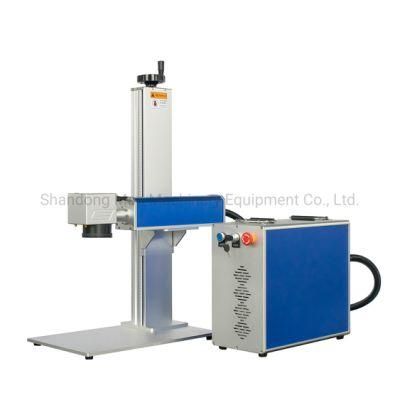 50W Portable Fiber Laser Marking Machine with CCD Camera for Small Chips