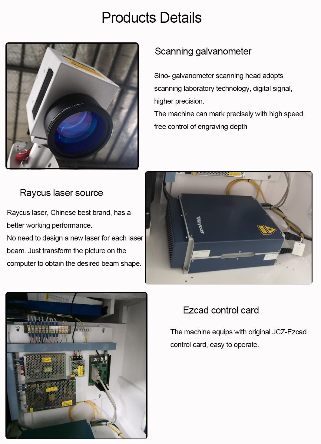 Fiber Laser Marking Maker Machine High Precision Portable 100X100mm 200X200mm