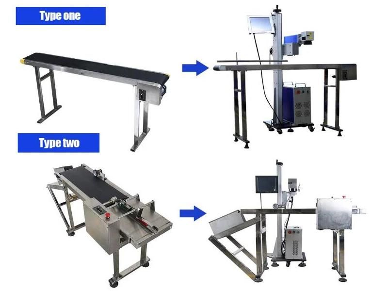 Fiber Online Fly Laser Marking Engraving Machine for Plastic Bottle