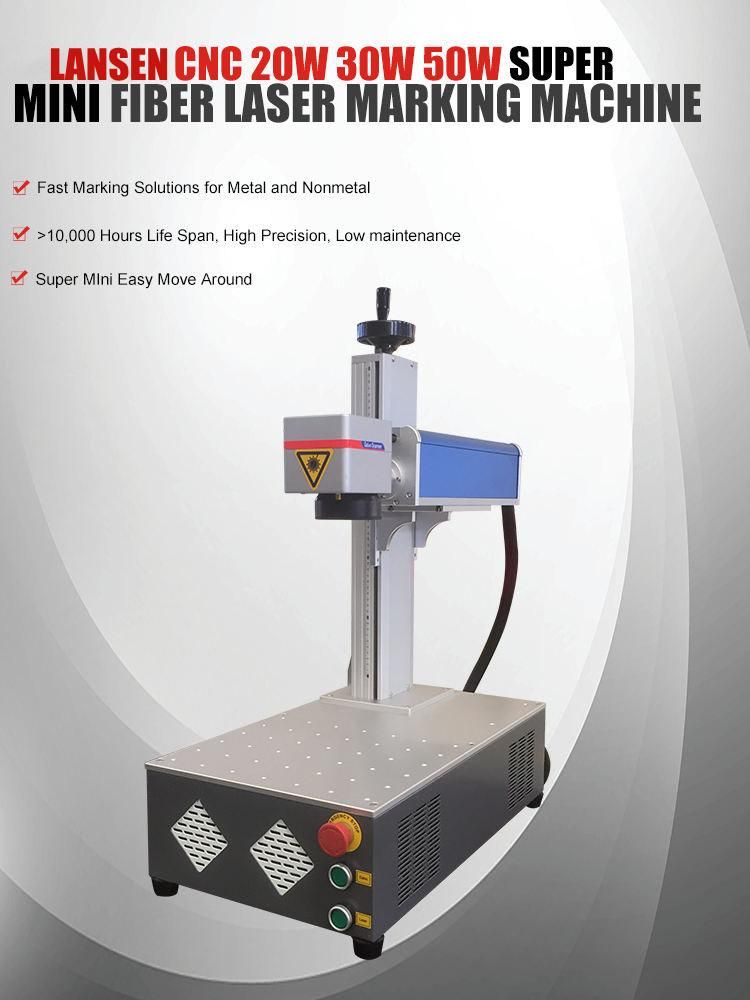 Mini Split Fiber Laser Marker Brass Stainless Steel Engraver Machine