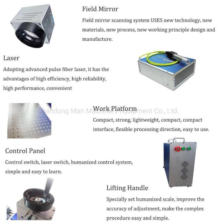 20W Mini Fiber Laser Making Machine for Keychain Memory Card