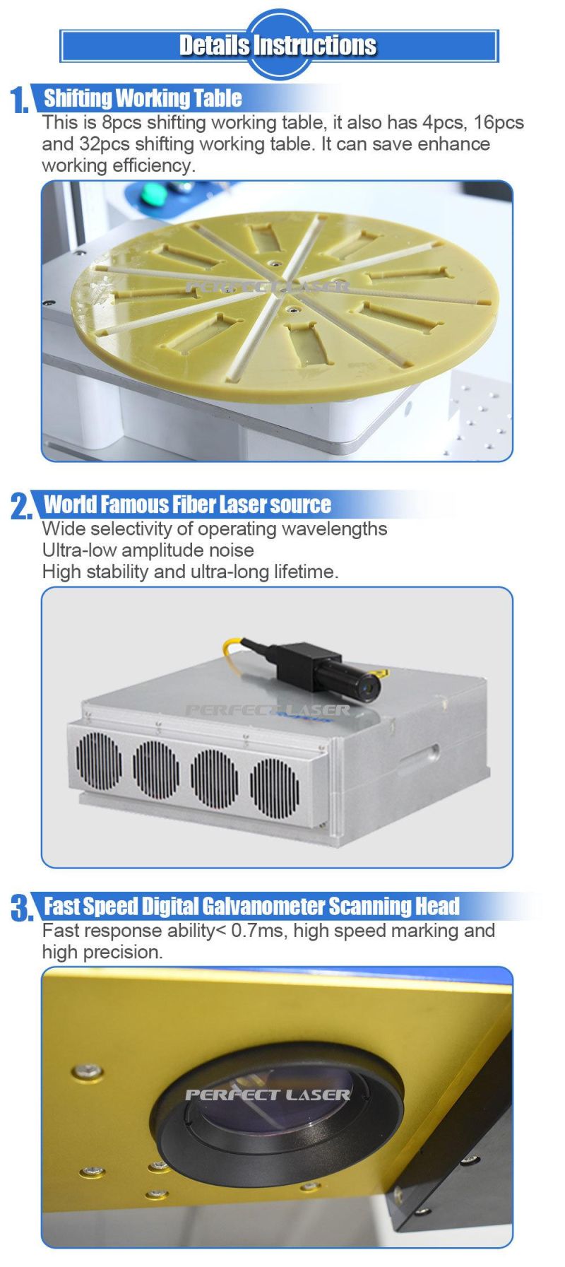 4-8 Position Shift Laser Marking Machine for Hard Plastics
