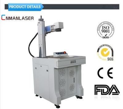30W Portable up and Down Platform Laser Marking Machine with Rotary Device